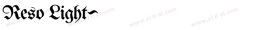 Reso Light字体转换